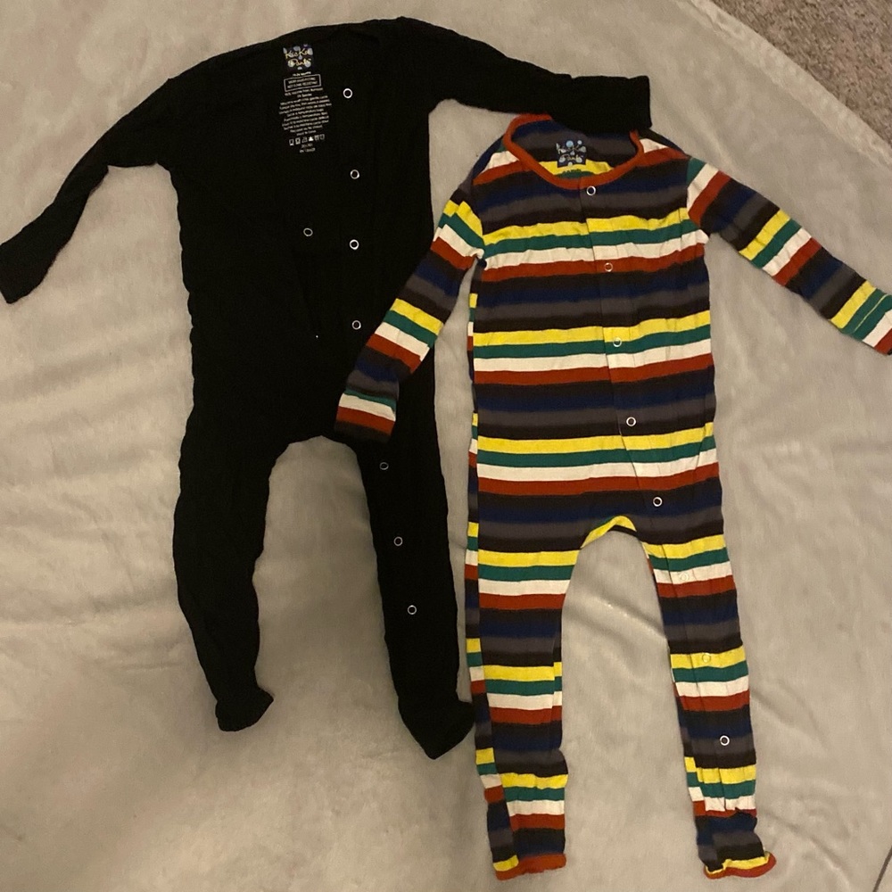 Set of 2 Kicker Pants Coverall pajamas